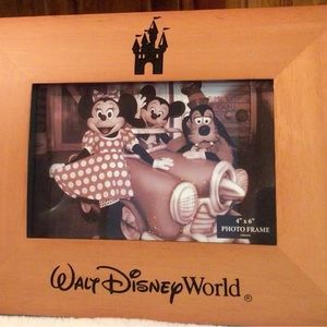 WALT DISNEY WORLD WOODEN PICTURE FRAME!